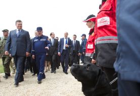 Mikhail Blotskikh and  Viktor Yanukovich