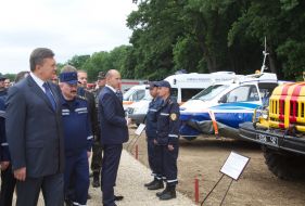 Mikhail Blotskikh and  Viktor Yanukovich