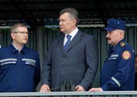 Mikhail Blotskikh, Viktor Yanukovich and Aleksandr Vilkul