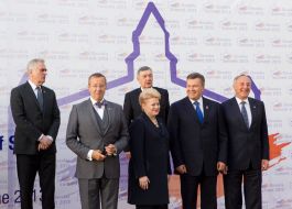 Viktor Yanukovych, Dalia Grybauskaite and Toomas Hendrik Ilves