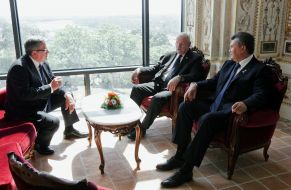 Viktor Yanukovych, Ivan Gashparovich and Bronislav Komorovsky