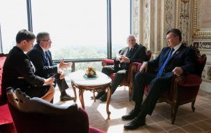 Viktor Yanukovych, Ivan Gashparovich and Bronislav Komorovsky