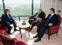 Viktor Yanukovych, Ivan Gashparovich and Bronislav Komorovsky