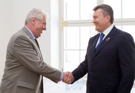 Viktor Yanukovych and Milosh Zeman