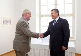 Viktor Yanukovych and Milosh Zeman