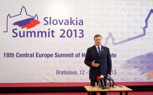 Viktor Yanukovych and Milosh Zeman