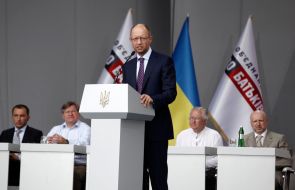 Arseniy Yatsenyuk, Aleksandr Turchinov, Boris Tarasyuk and Grigory Nemyrya 