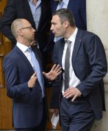 Arseniy Yatsenyuk and Vitaliy Klichko