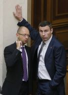 Vitaliy Klichko and Arseniy Yatsenyuk