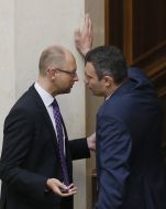 Vitaliy Klichko and Arseniy Yatsenyuk