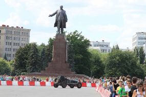 Car of participants of rally  "Beijing-Paris 2013"