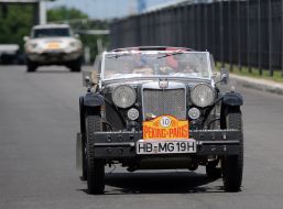 Car of participants of rally  "Beijing-Paris 2013"