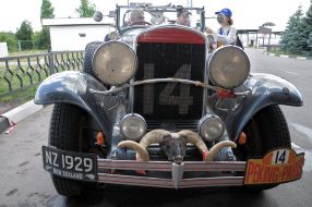 Car of participants of rally  "Beijing-Paris 2013"