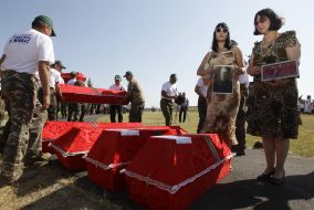 The reburial of the remains of victims of the Great Patriotic War