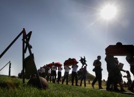 The reburial of the remains of victims of the Great Patriotic War