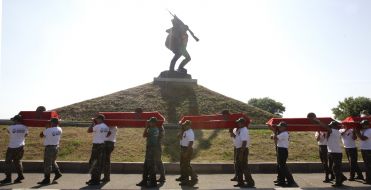 The reburial of the remains of victims of the Great Patriotic War