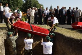 The reburial of the remains of victims of the Great Patriotic War