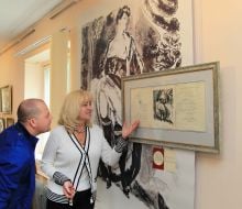 Visitors to the exhibition