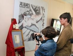 Visitors to the exhibition