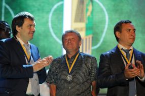 Yevgeniy Krasnikov, Sergey Volik and Miron Markevich