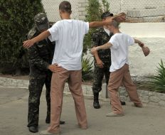 Pupils of colony for juvenile delinquents
