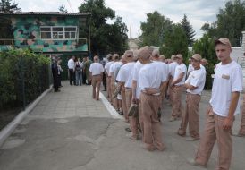 Pupils of colony for juvenile delinquents
