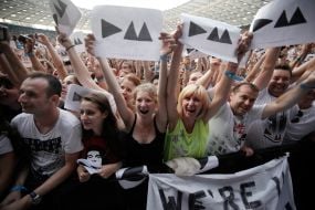 Supporters of the British rock band Depeche Mode