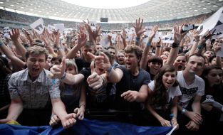 Supporters of the British rock band Depeche Mode