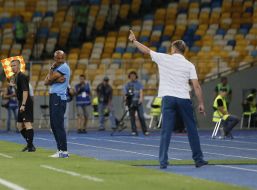 Luchano Spaletti and Oleg Blokhin