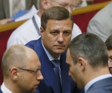 Arseniy Yatsenyuk, Nikolay Katerinchuk and Vitaliy Klichko