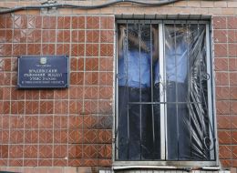 The police officers glued window film