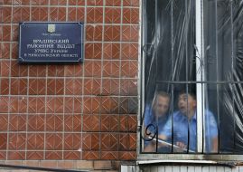 The police officers glued window film