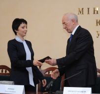 Yelena Lukash and Nikolay Azarov