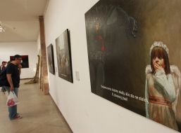 Visitor of an exhibition