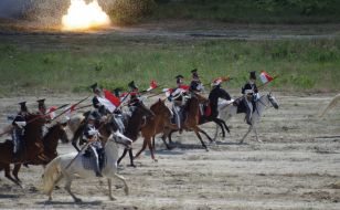 Reenacting battle of the Crimean War of 1853-1856