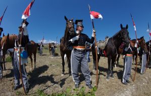 Reenacting battle of the Crimean War of 1853-1856