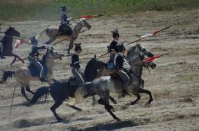 Reenacting battle of the Crimean War of 1853-1856