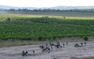 Reenacting battle of the Crimean War of 1853-1856