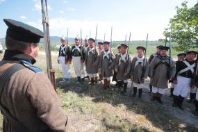 Reenacting battle of the Crimean War of 1853-1856