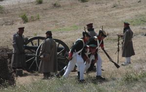 Reenacting battle of the Crimean War of 1853-1856
