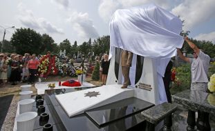 The opening of the monument to Mikhail Voronin