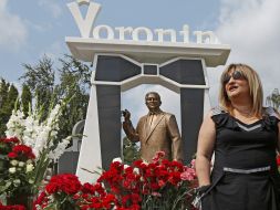 The monument to Mikhail Voronin