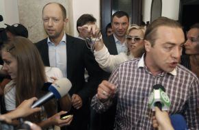 Arseniy Yatsenyuk, Aleksandra Kuzhel and Igor Miroshnichenko