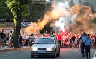 Fans of FC "Chernomorets" (Odessa)