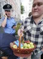 Participant of the picket