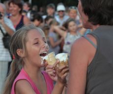 Girl eating ice cream