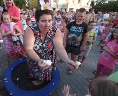 Woman eating ice cream