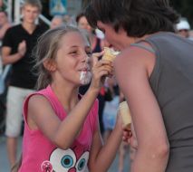 Girl eating ice cream