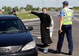 Traffic policeman and the clergyman