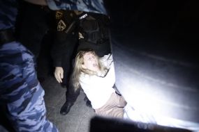 Soldiers of Special Forces "Berkut" detain protesters